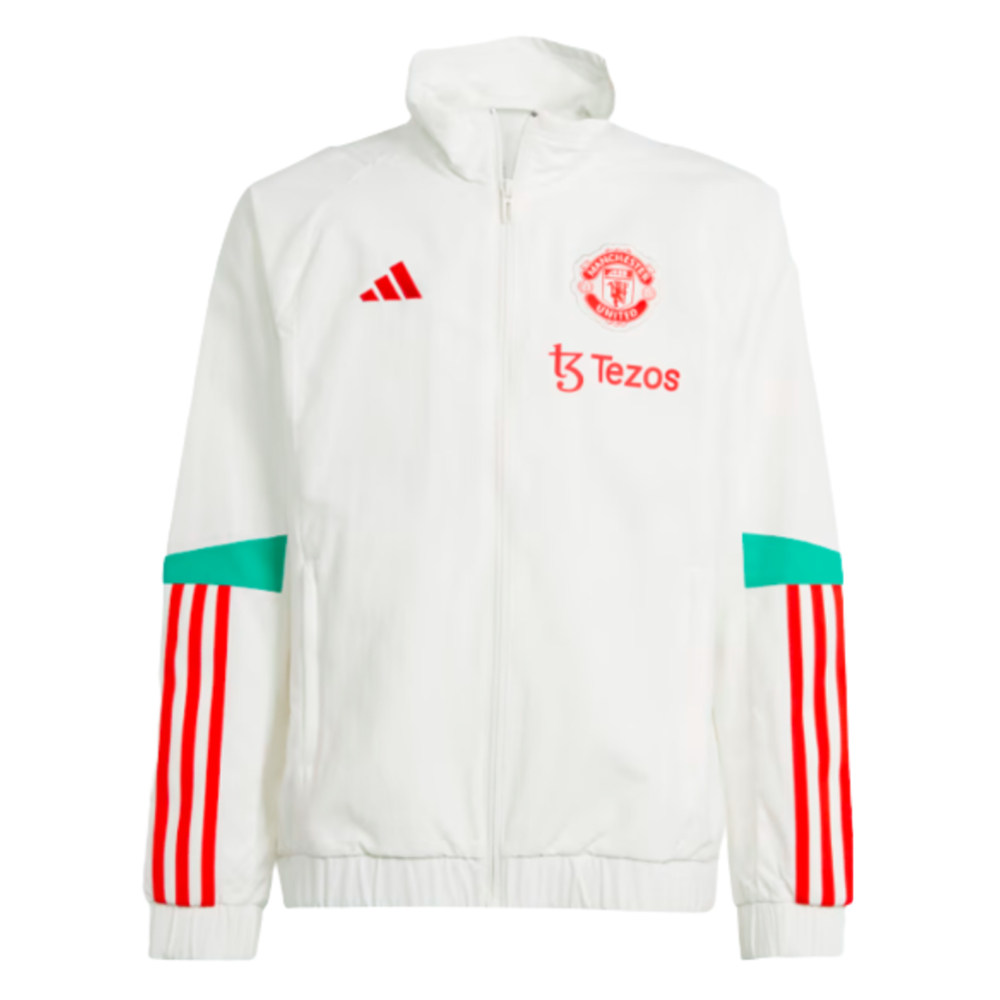 2023-2024 Man Utd Presentation Jacket (White) - Kids