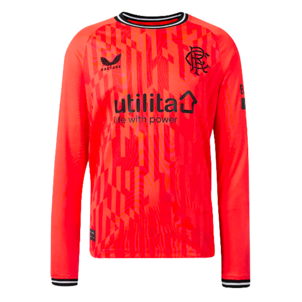 2023-2024 Rangers Away Goalkeeper LS Shirt (Hot Coral) - Kids