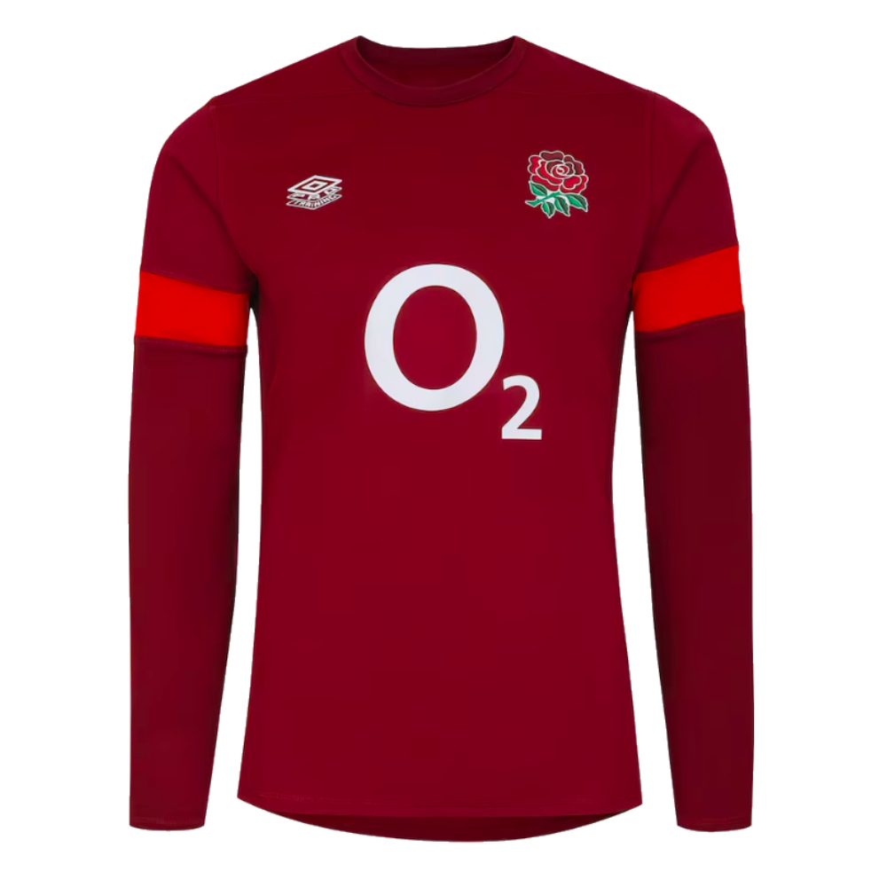 2023-2024 England Rugby Contact Drill Top (Flame Scarlet)