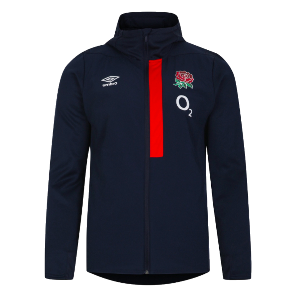 2023-2024 England Rugby Hooded Jacket (Navy)