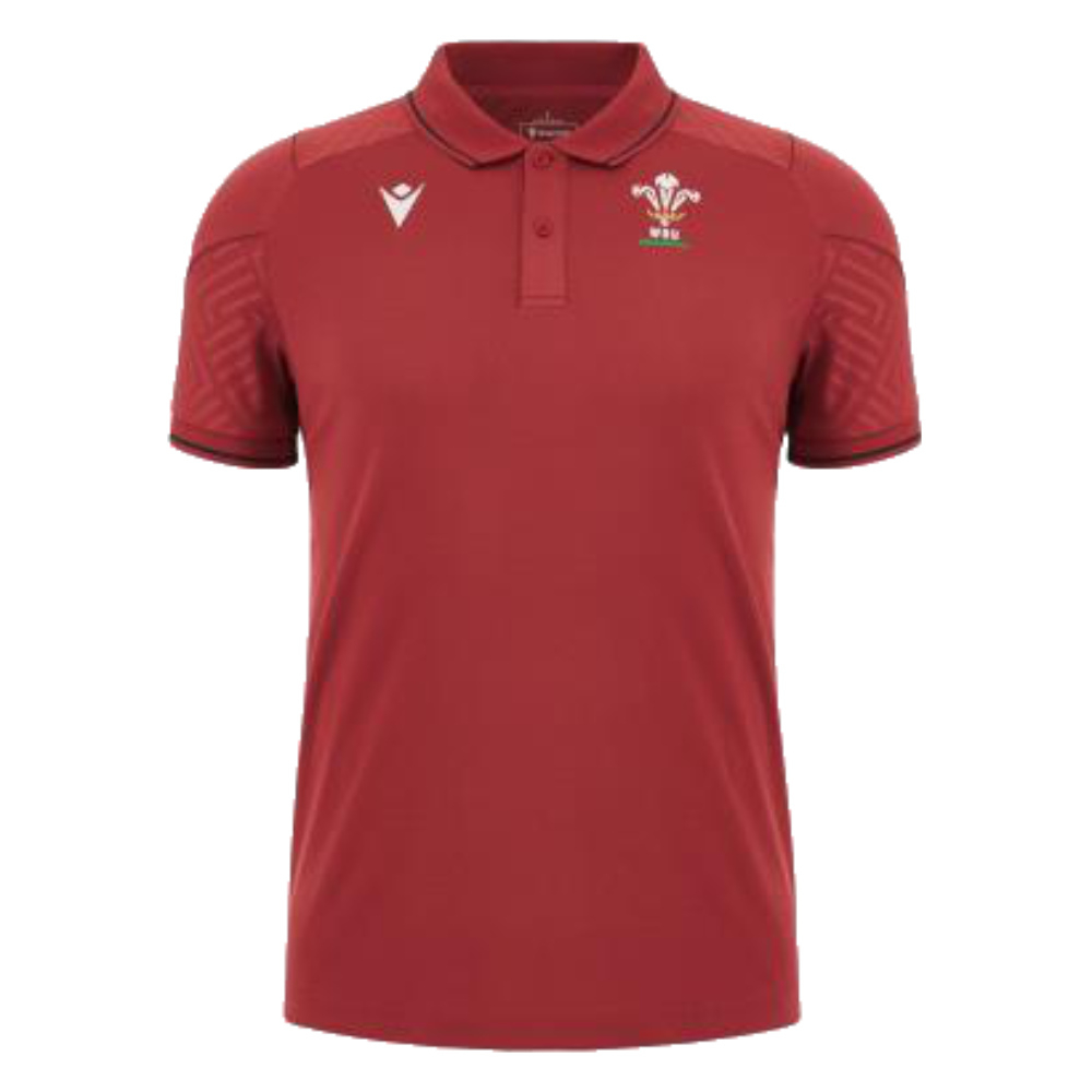 2023-2024 Wales Rugby Travel Polo Shirt (Red)