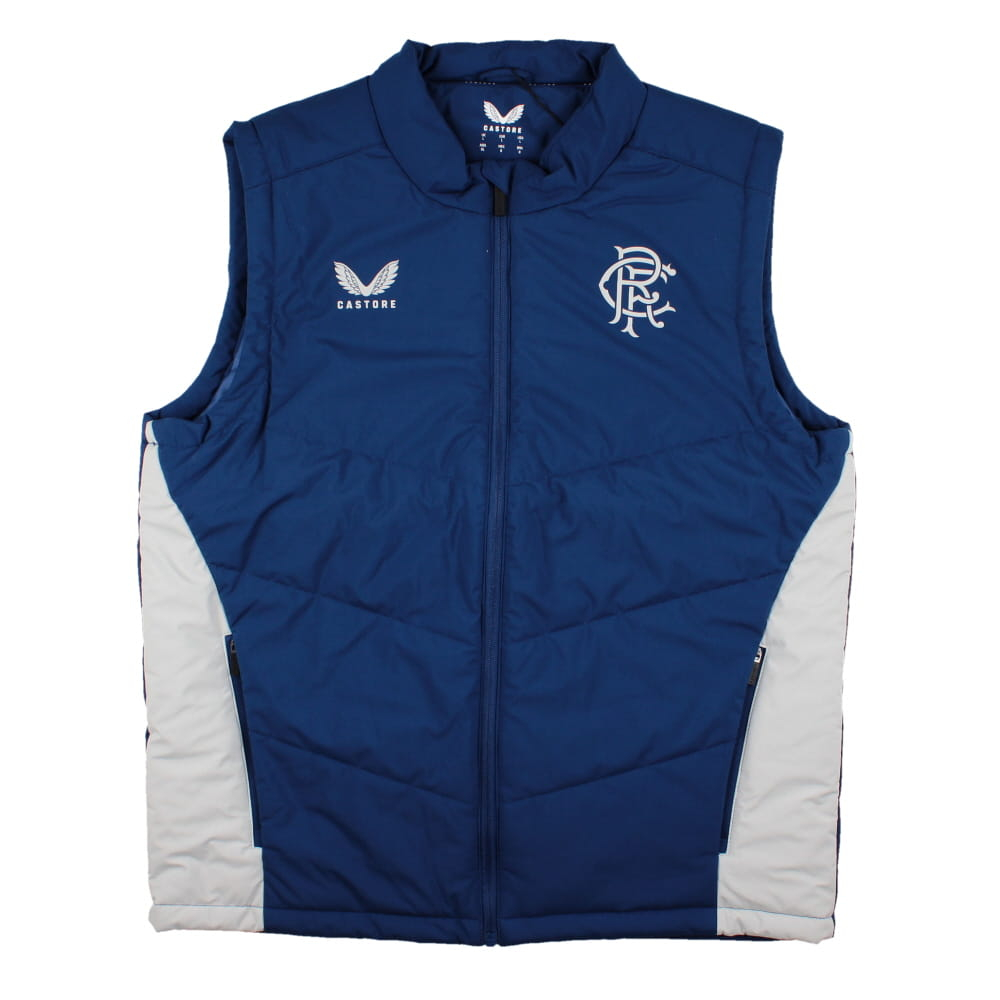 2023-2024 Rangers Coaches Match Day Bench Gilet (Blue)