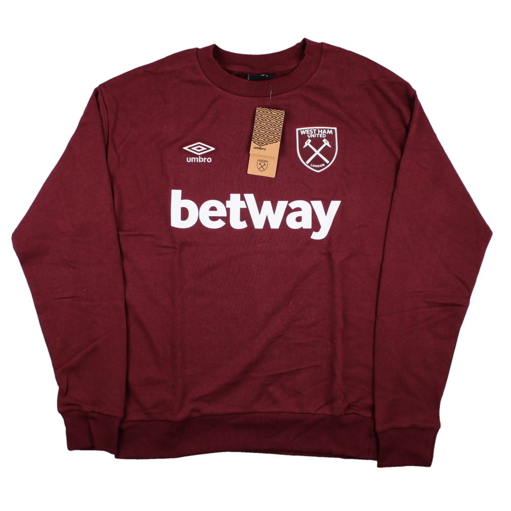 2023-2024 West Ham Fleece Sweat (Tawny Port)