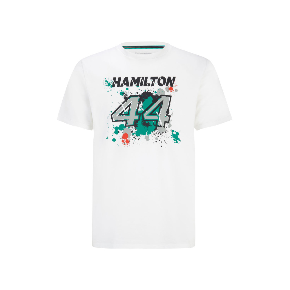 2022 Mercedes AMG Mens Lewis 44 T-Shirt (White)