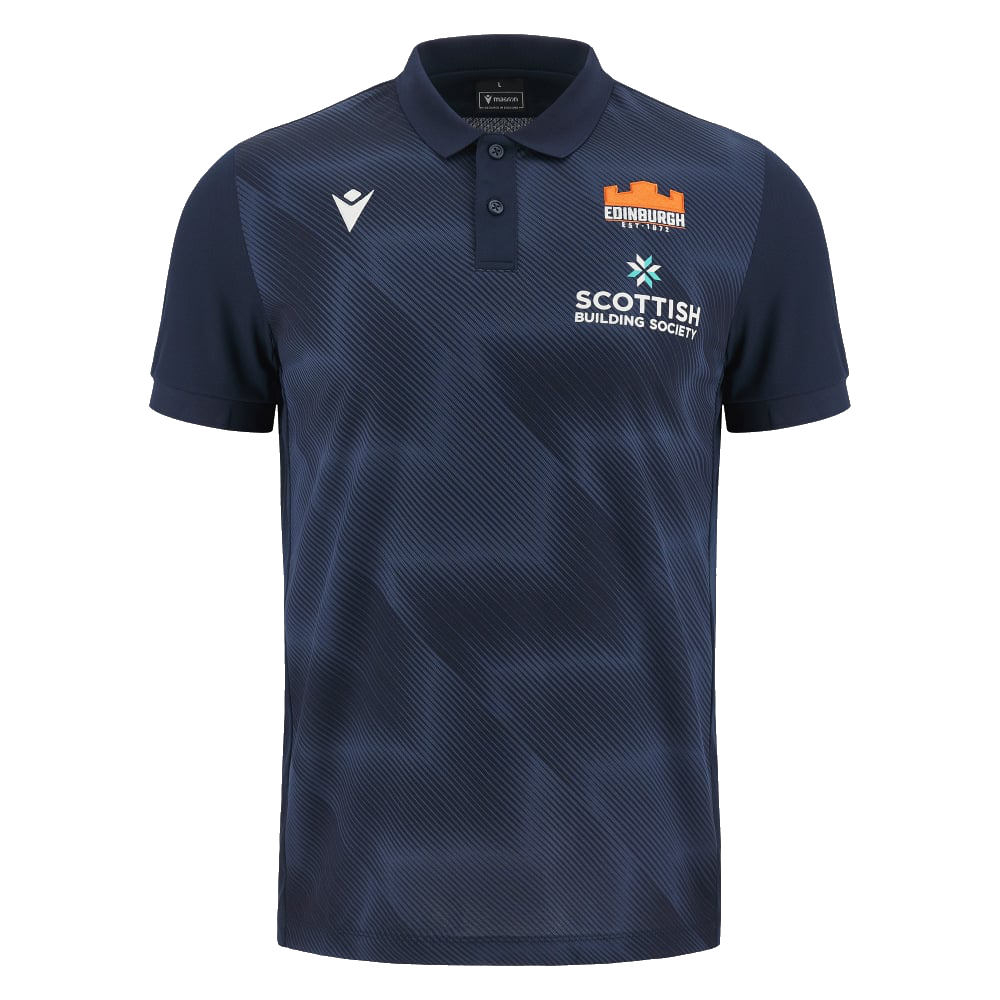 2023-2024 Edinburgh Rugby Travel Player Poly Polo (Navy)