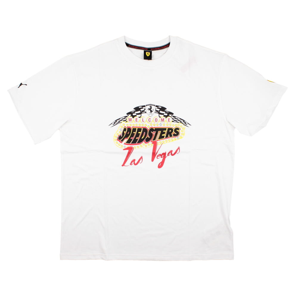 2023 Ferrari Race Garage Crew Las Vegas Tee (White)