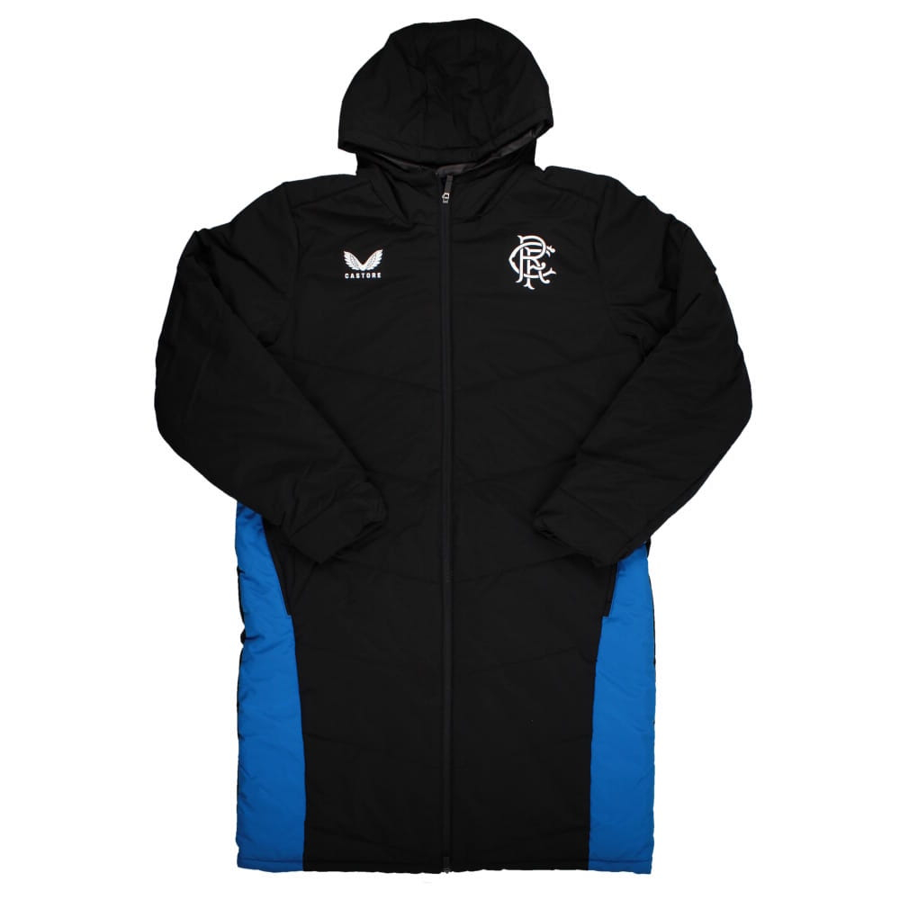 2023-2024 Rangers Players Long Match Day Bench Jacket (Black)