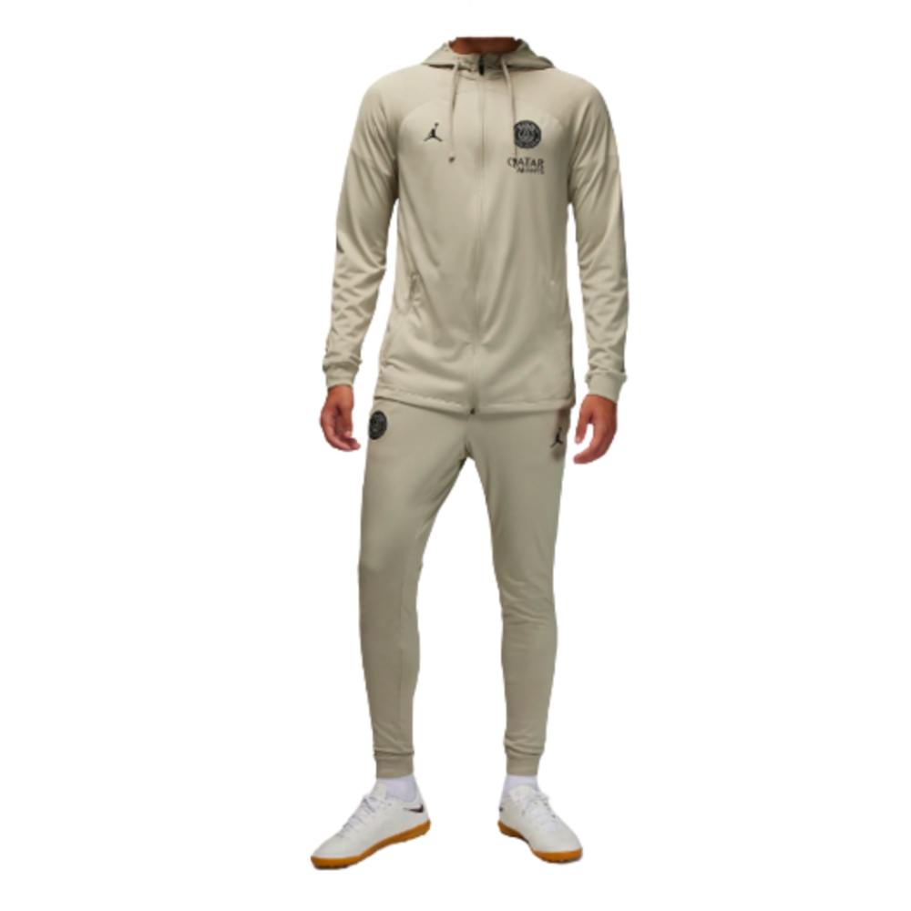 2023-2024 PSG Hooded Strike Tracksuit (Stone)