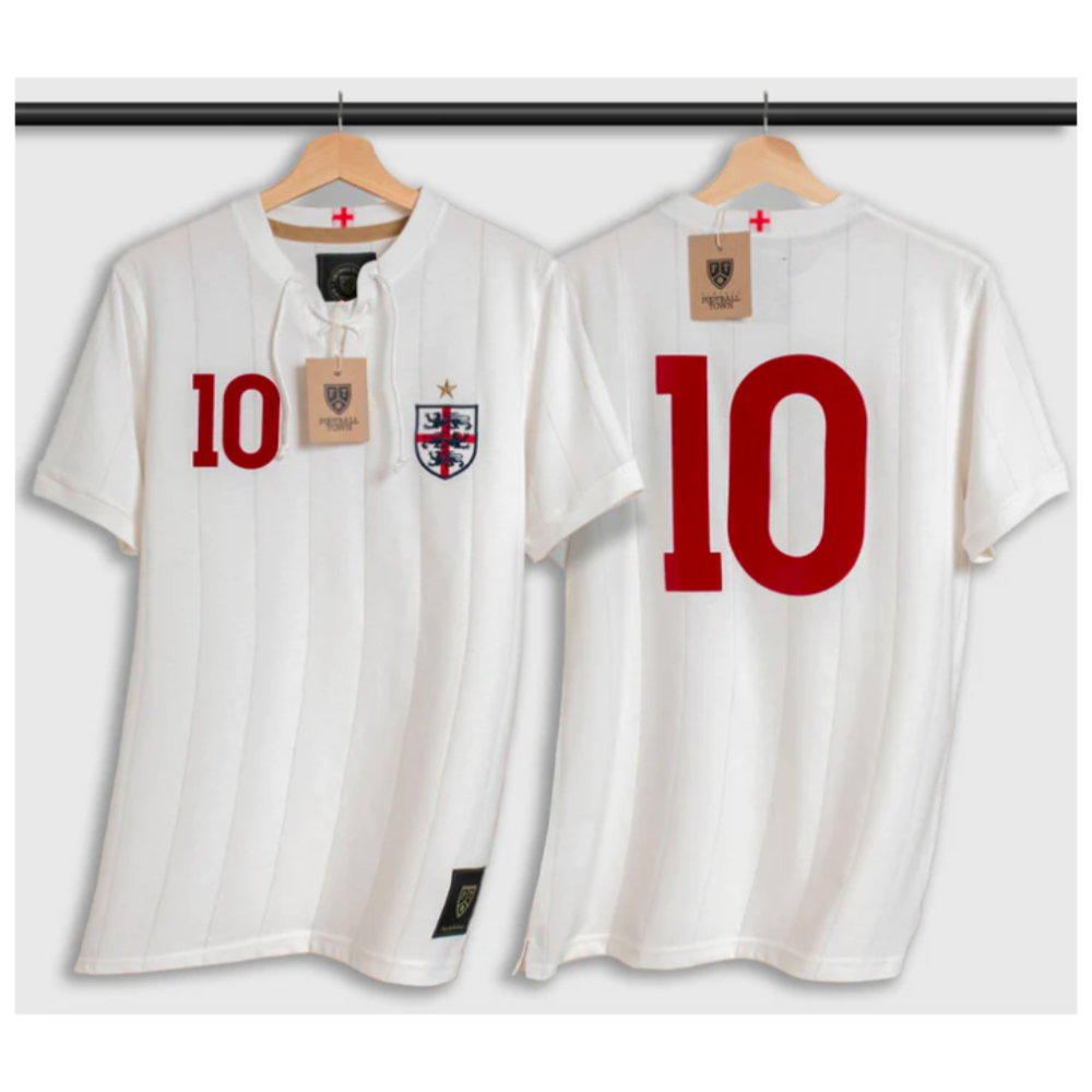 England Harry Kane Retro Shirt with Laces The Lions Cross