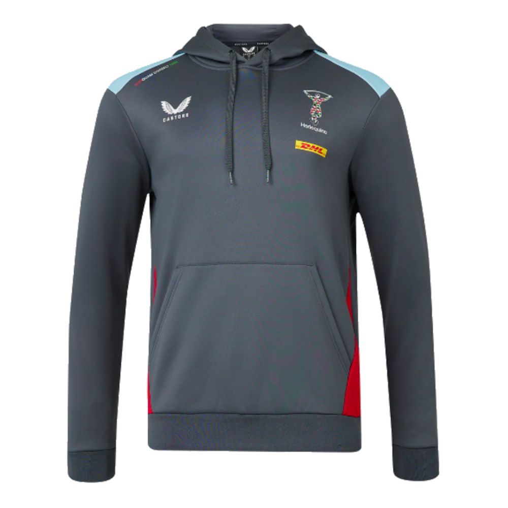 2023-2024 Harlequins Mens Pullover Hoodie (Grey)