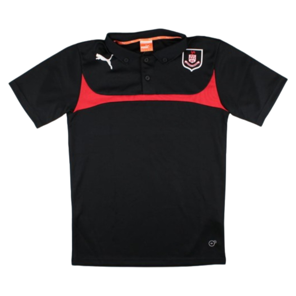 2015-2016 Airdrie Pre-Match Polo Shirt (Black-Red)