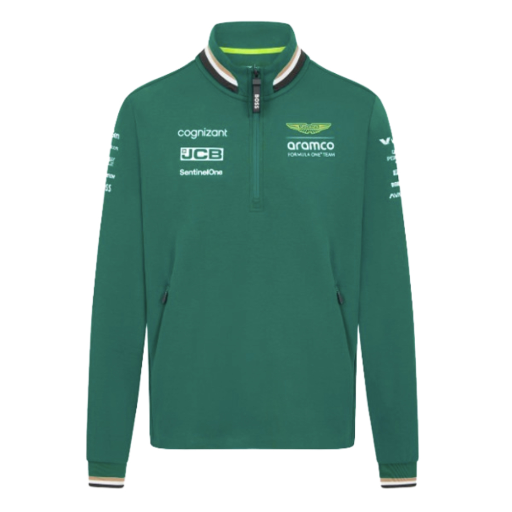 2024 Aston Martin Team 1/4 Zip Sweater (Green)