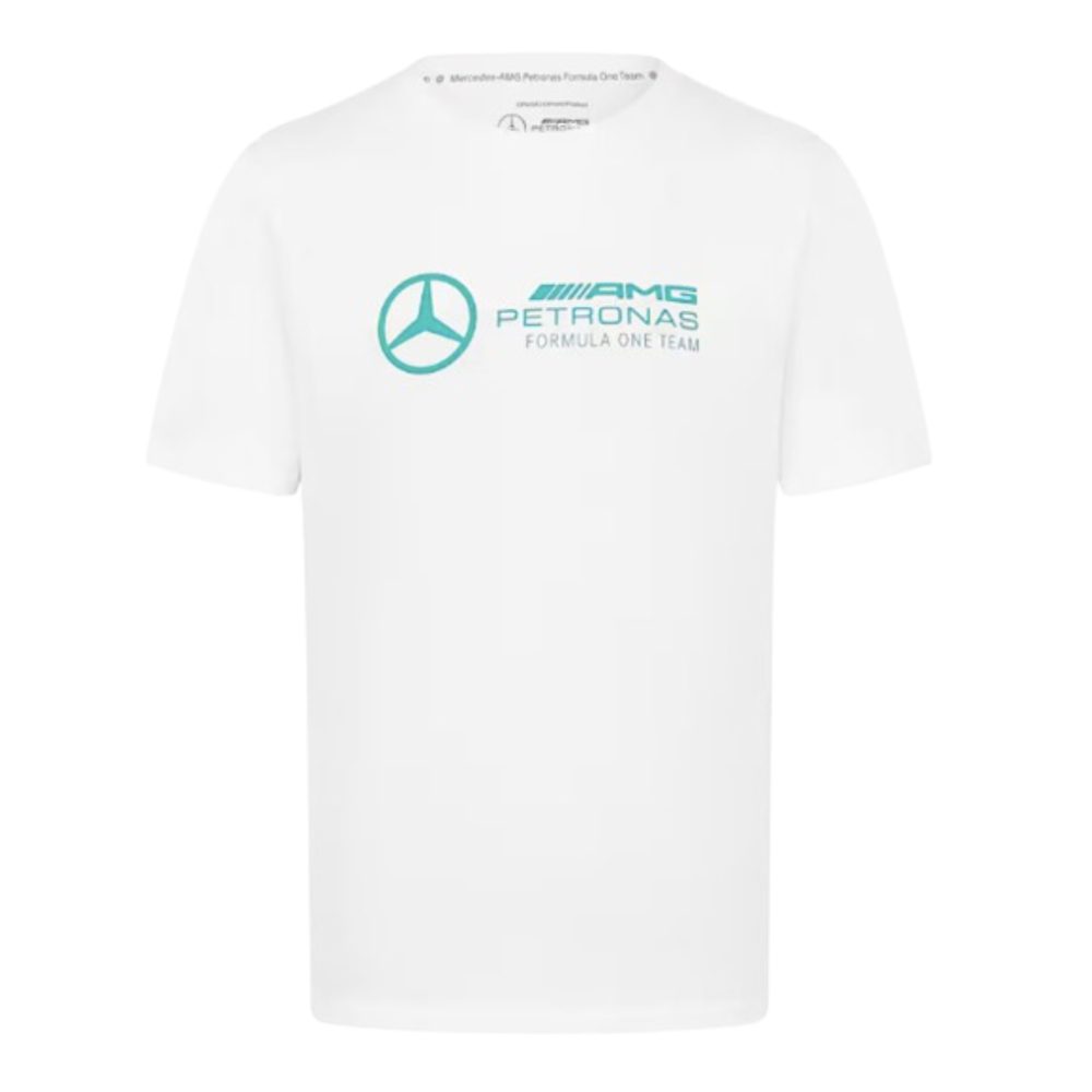 2024 Mercedes Mens Large Logo Tee (White)