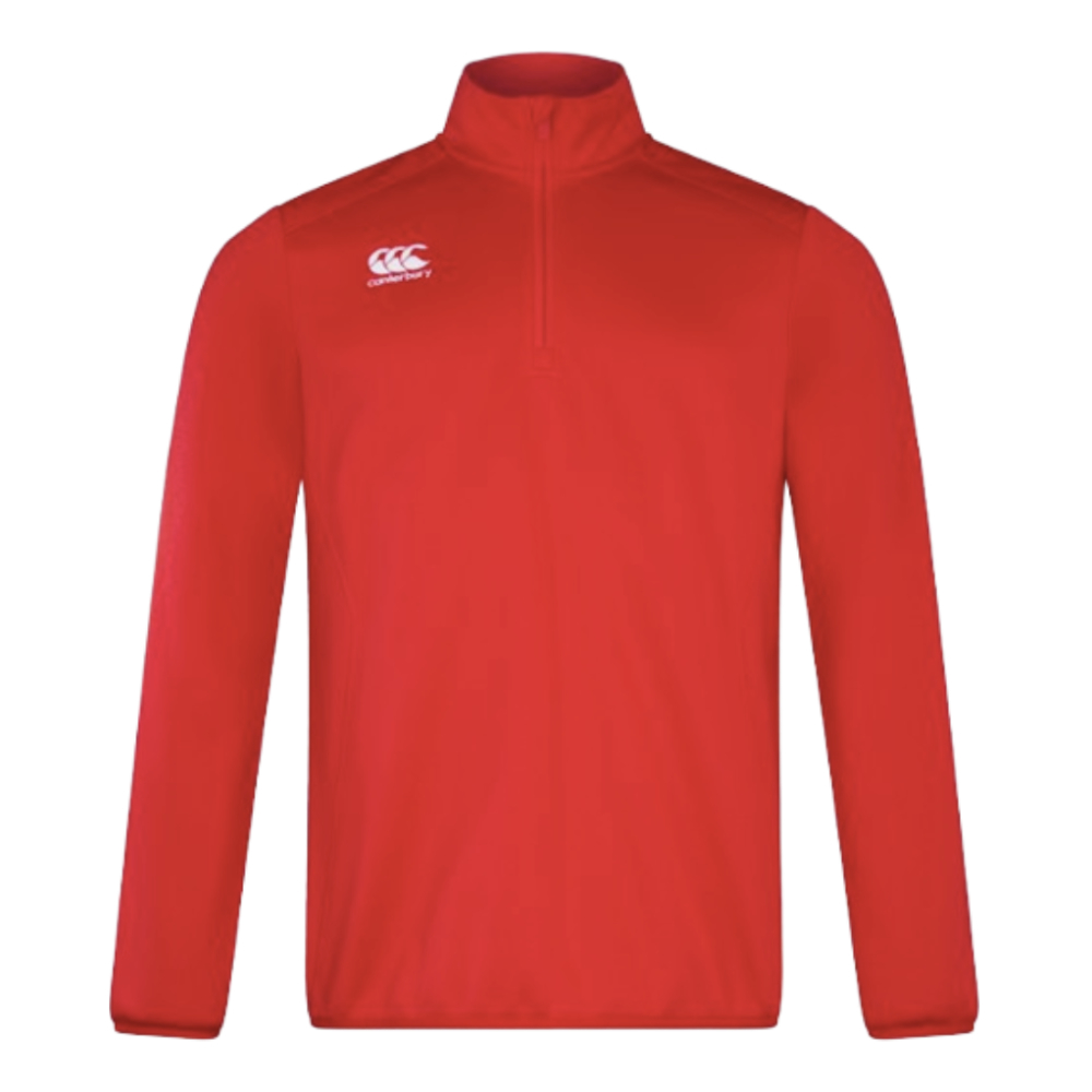 Canterbury Mens Club Half Zip Mid Layer Top (Red)