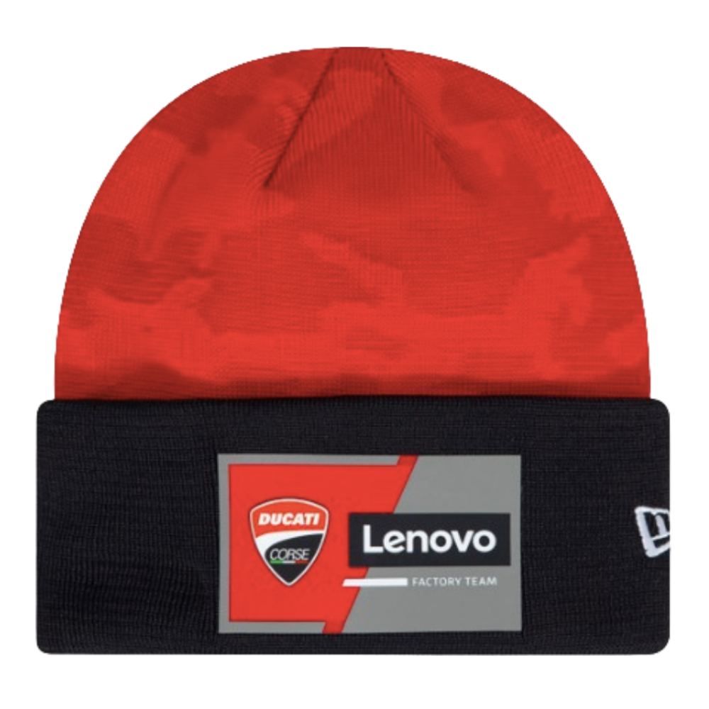 Ducati Team Camo EB Cuff Beanie (Scarlet)