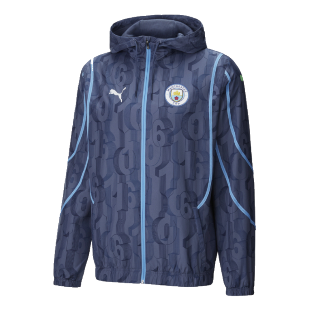 2024-2025 Man City Prematch Woven Jacket (Inky Blue)