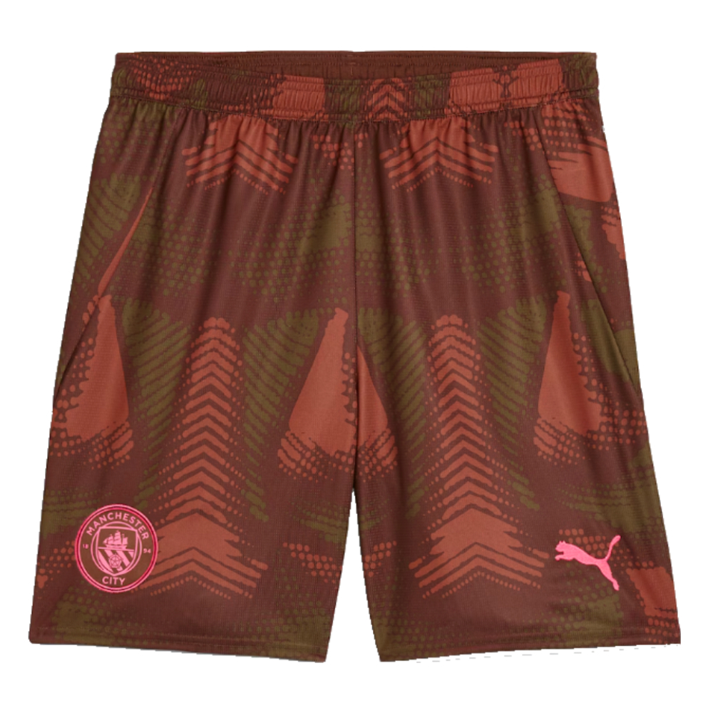 2024-2025 Man City Third Goalkeeper Shorts (Espresso Brown) - Kids