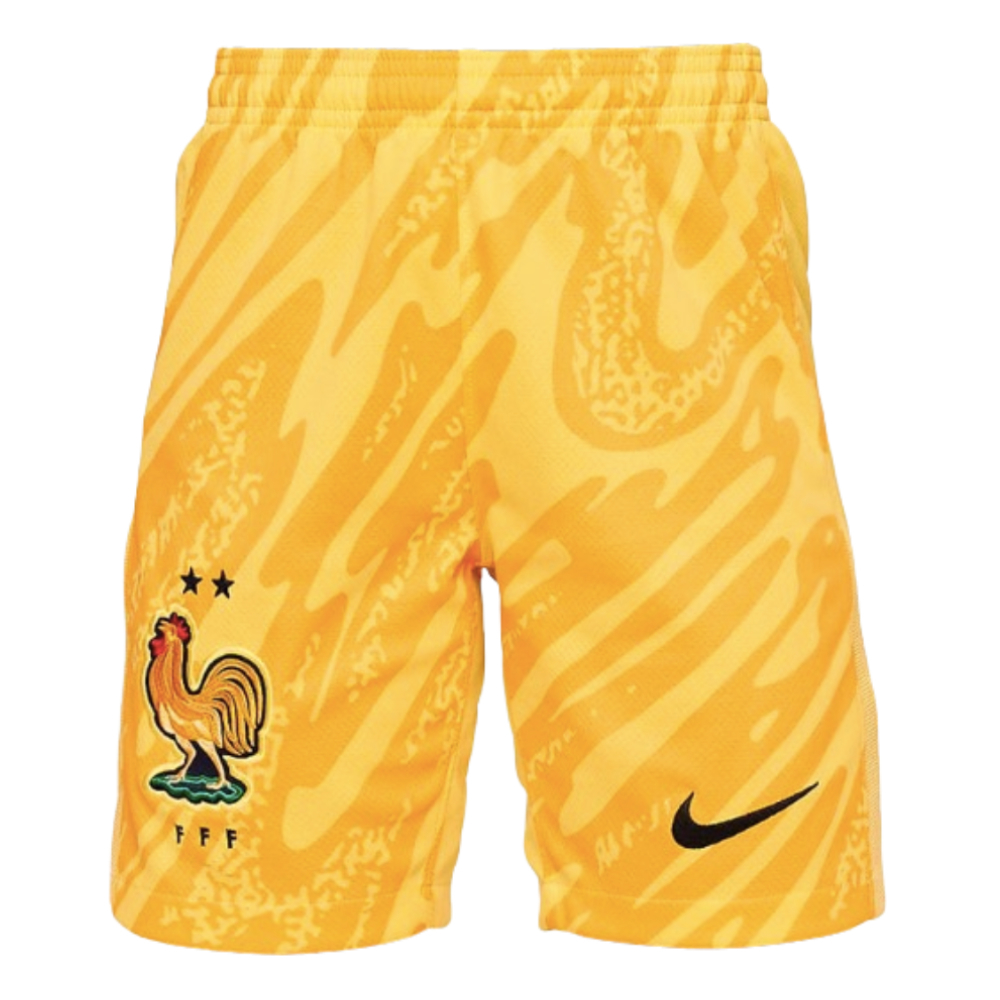 2024-2025 France Home Goalkeeper Shorts (Kids)