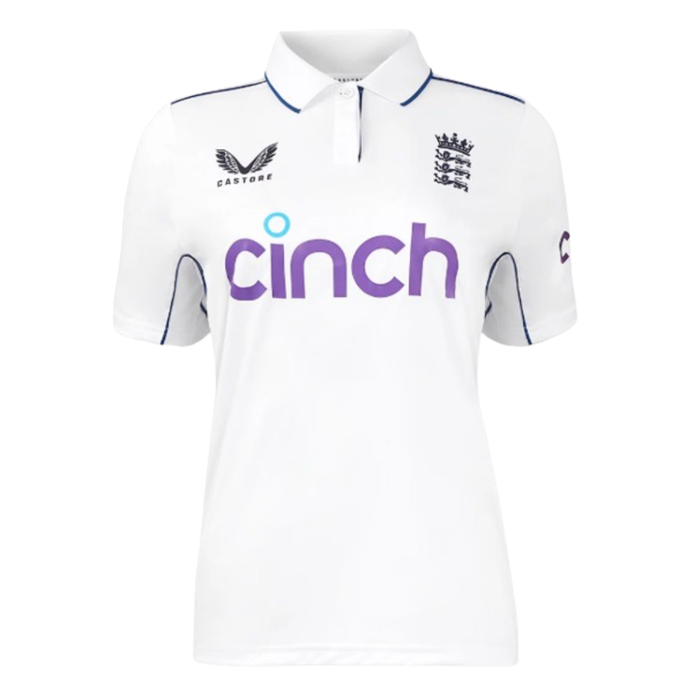 2024 England Cricket Test Replica S/S T-Shirt (Ladies)