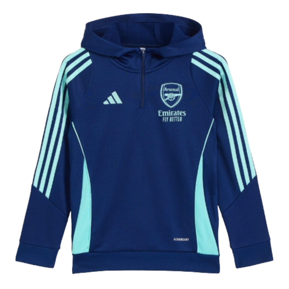 2024-2025 Arsenal Hooded Track Top (Night Sky) - Kids