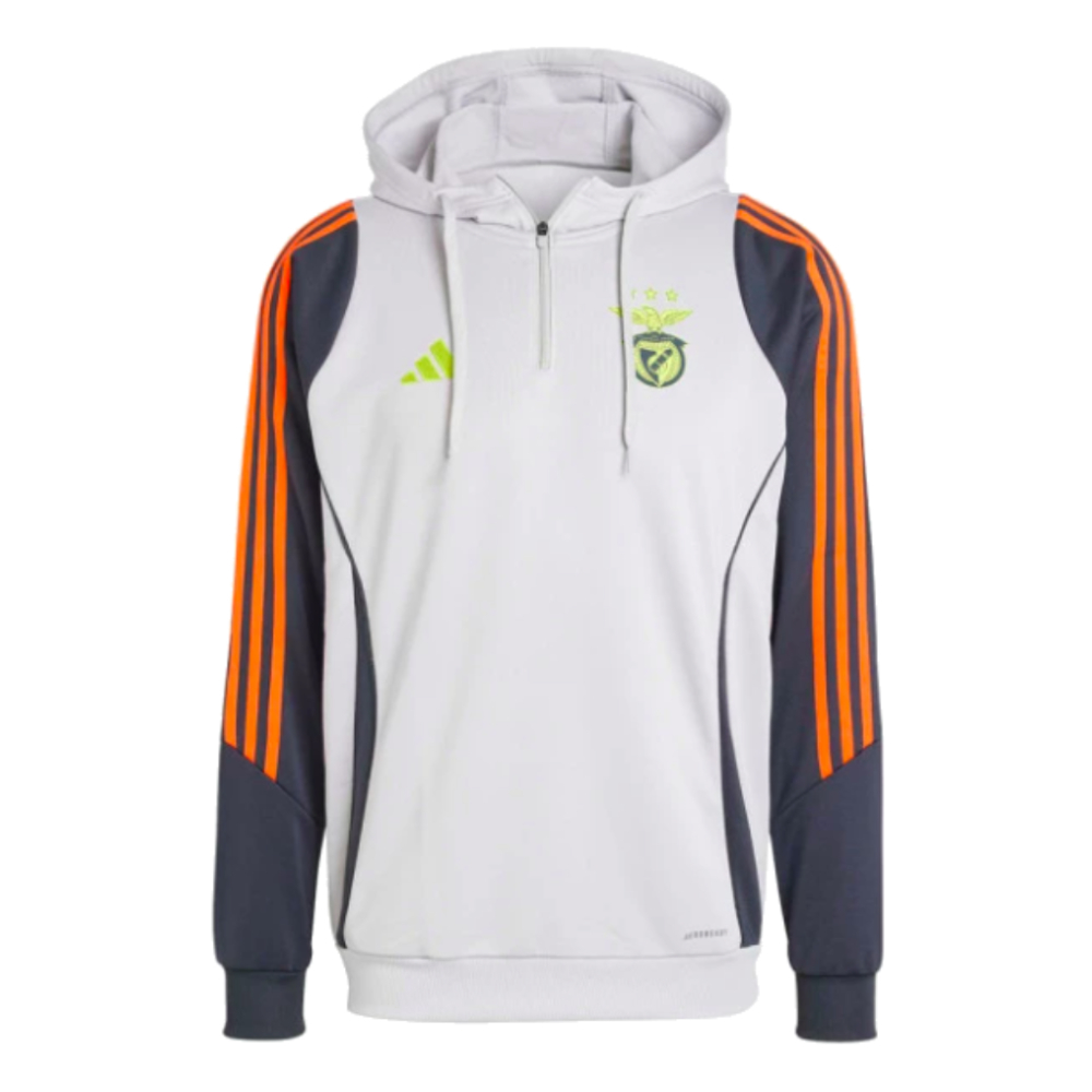 2024-2025 Benfica Hooded Track Top (Grey)