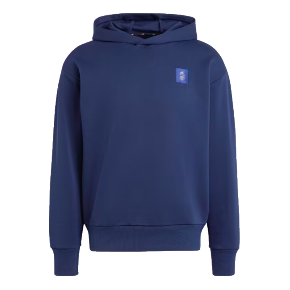 2024-2025 Man Utd Seasonal Doubleknit Hoody (Night Indigo)