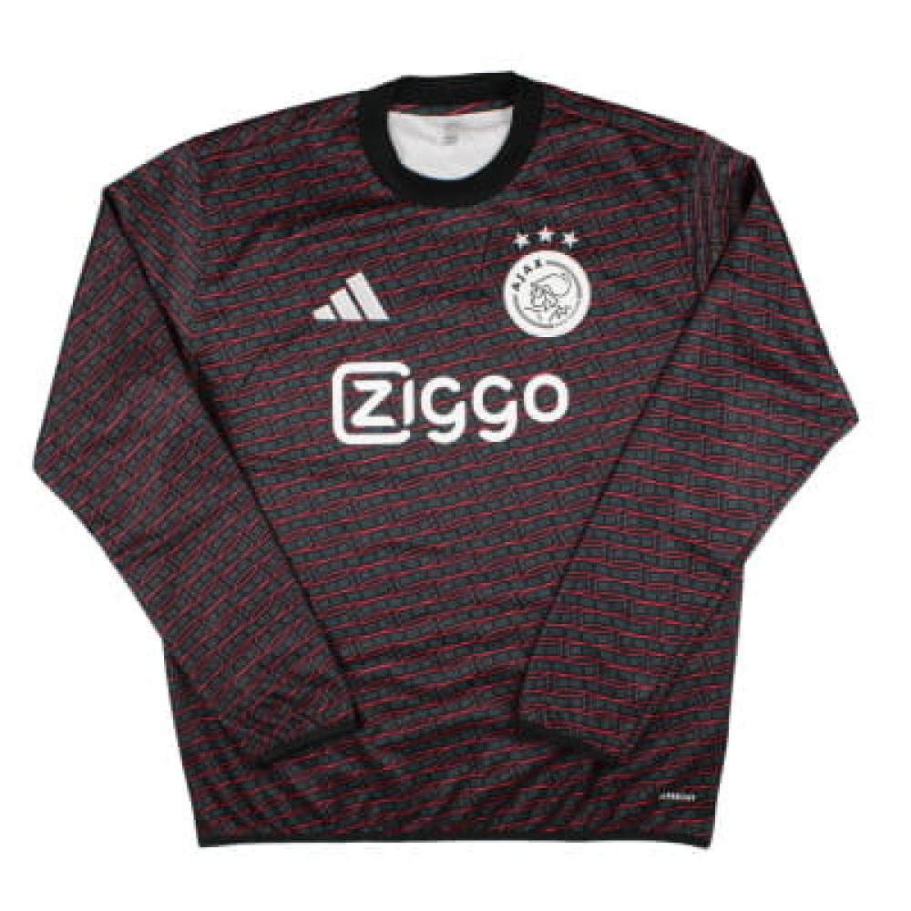 2024-2025 Ajax Pre Match Warm Up Top (Black)