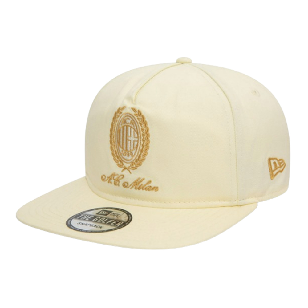 AC Milan Heritage Gold Golfer Cap (Chrome White)