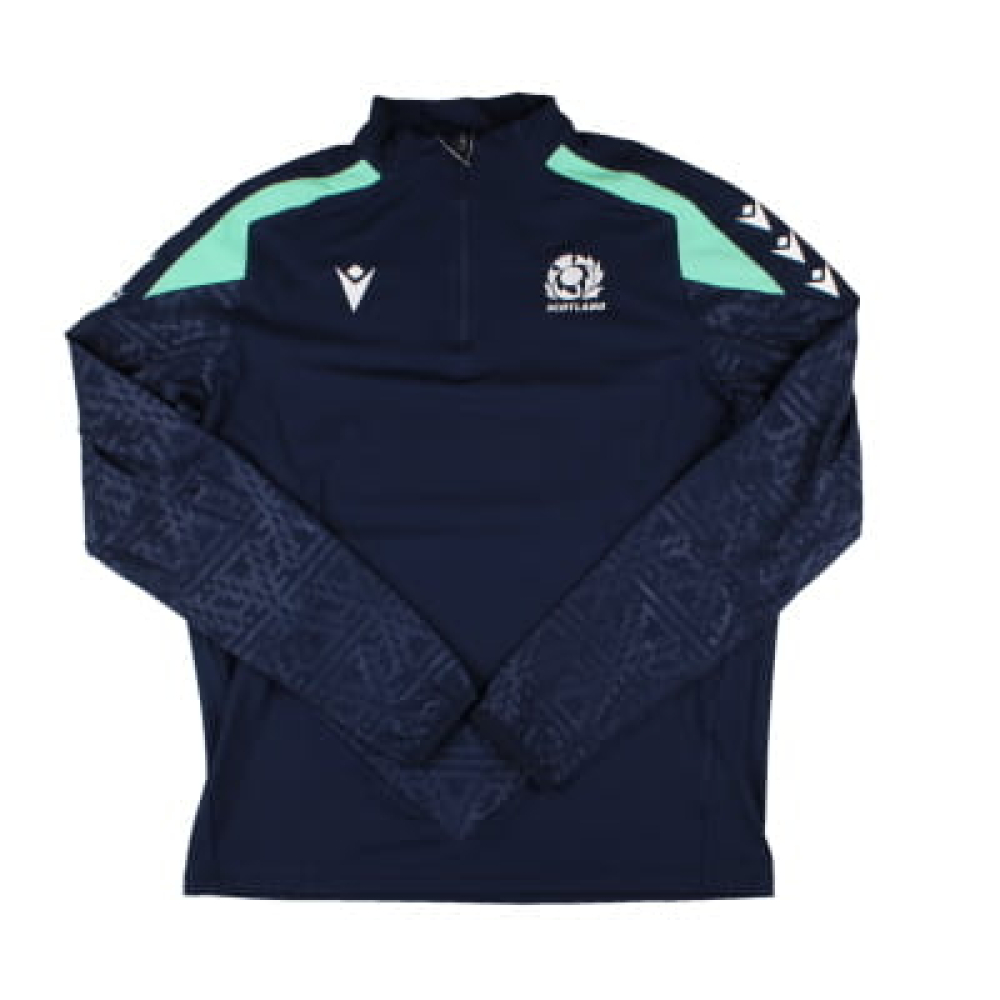 2024-2025 Scotland Rugby Long Sleeve Half Zip Training Top (Navy)