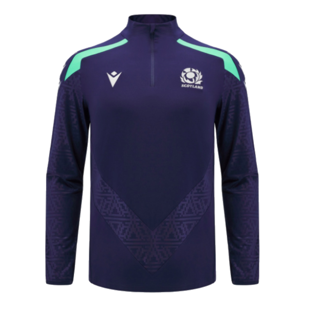 2024-2025 Scotland Rugby Half Zip Training Top (Navy) - Kids