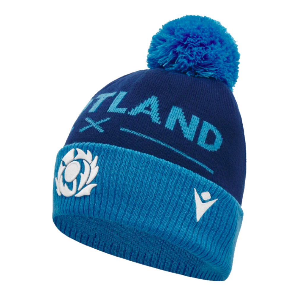 2024-2025 Scotland Rugby Pom Pom Beanie (Blue-Navy)