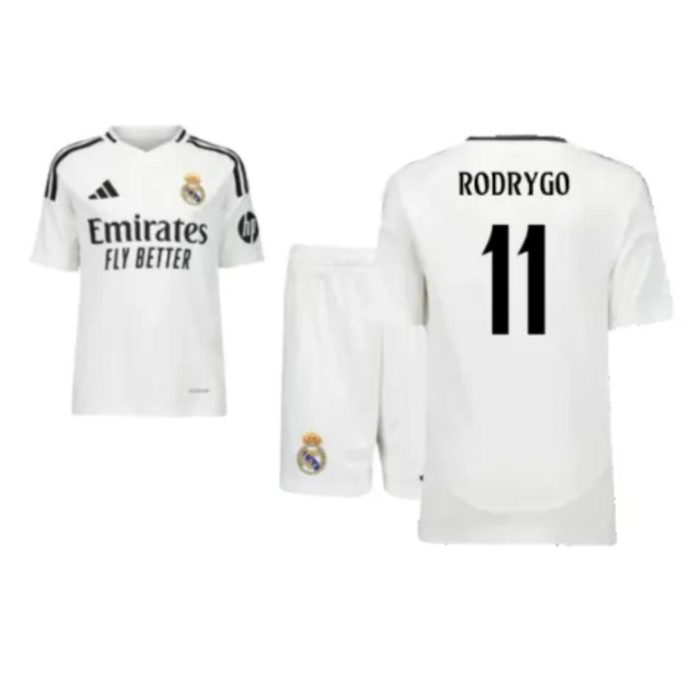 2024-2025 Real Madrid Home Youth Kit (Rodrygo 11)