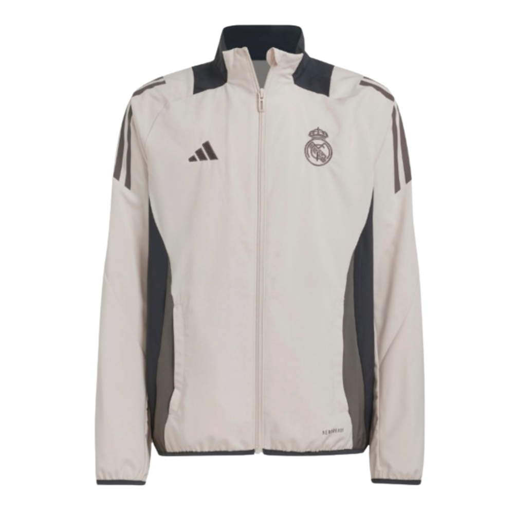 2024-2025 Real Madrid EU Presentation Jacket (Putty Mauve) - Kids