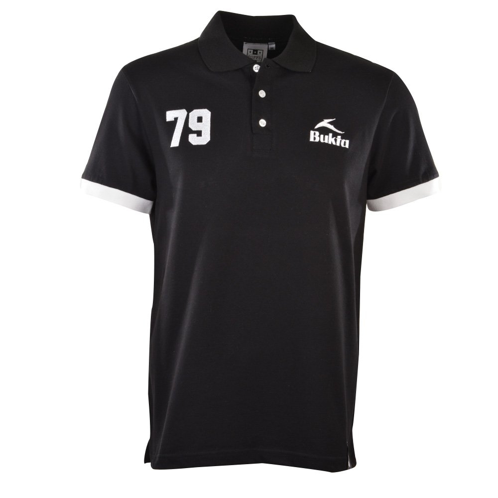 BUKTA Heritage Polo Black with White Cuffs