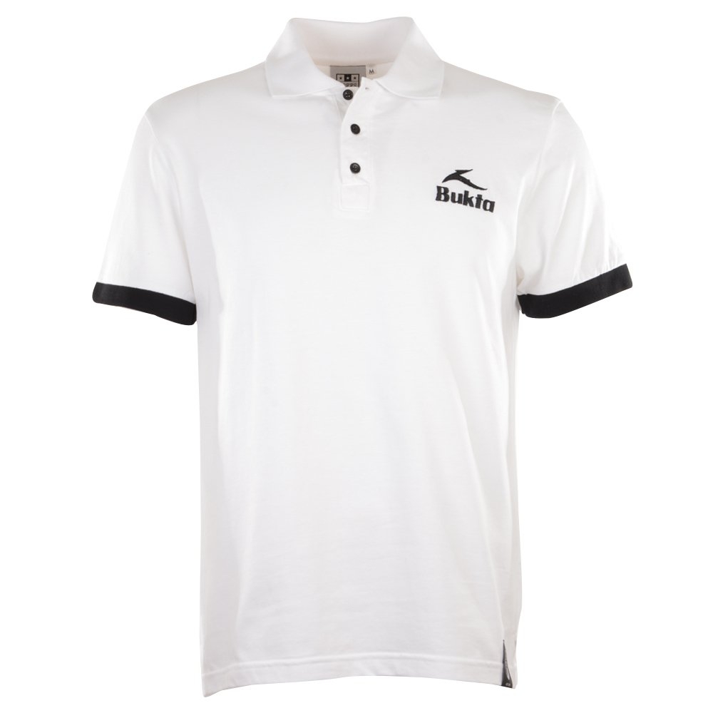 BUKTA Polo White with Black Cuffs