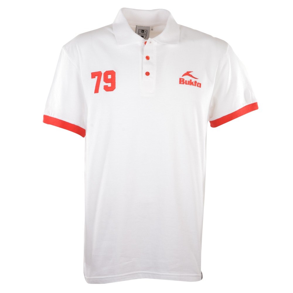 BUKTA Heritage Polo White with Red Cuffs