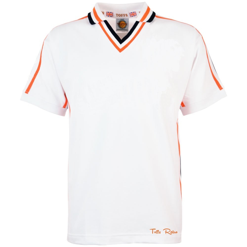 TOFFS Retro White Short Sleeve Shirt With Orange/Black Tape