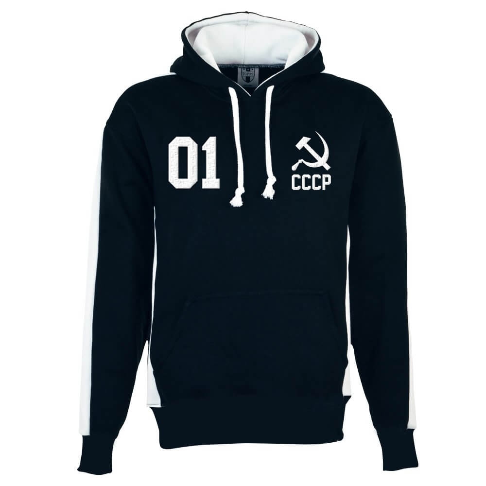 Soviet Union (CCCP) Number 01 Retro Hoodie - Black