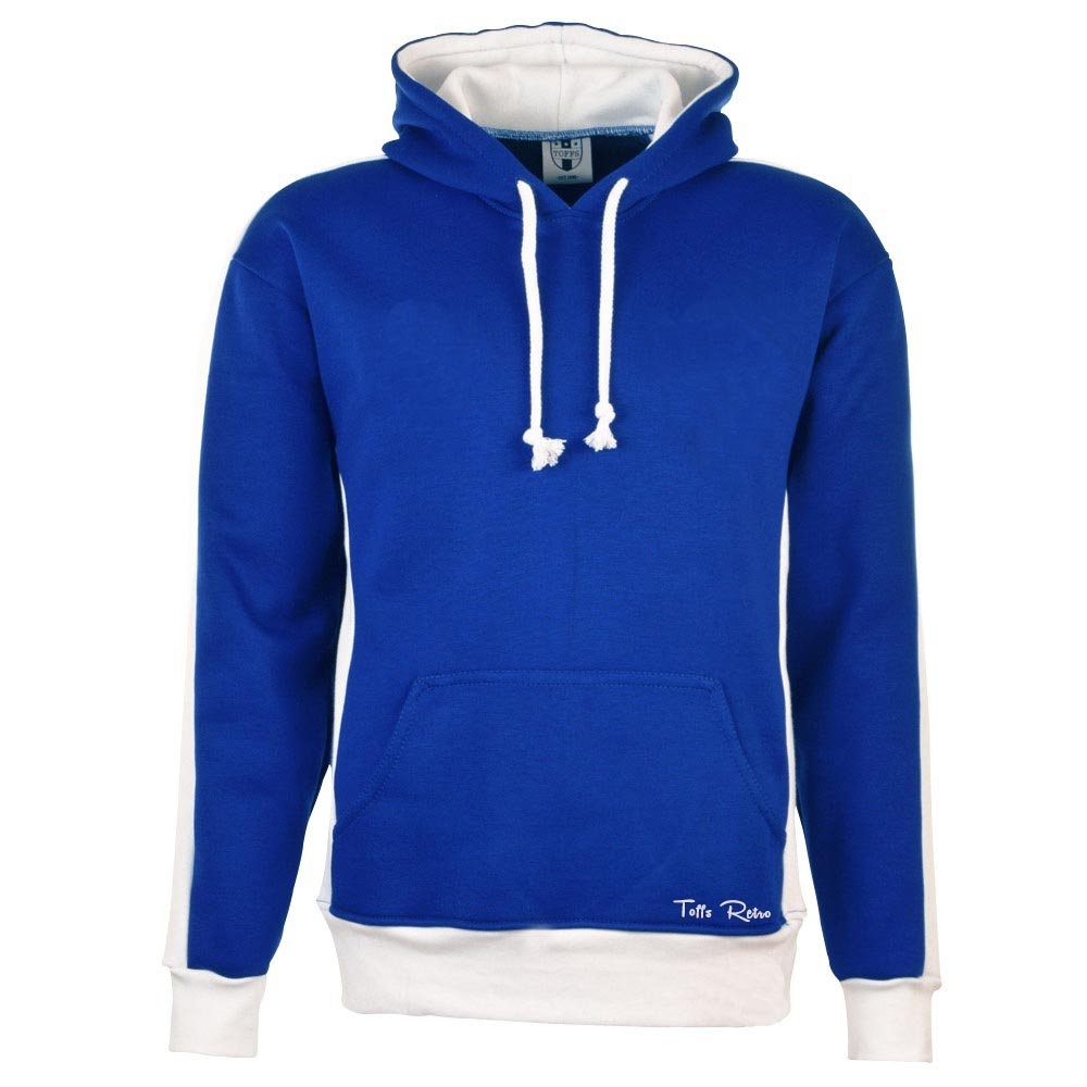 Toffs Retro Royal Hoodie - White Sleeve Panels