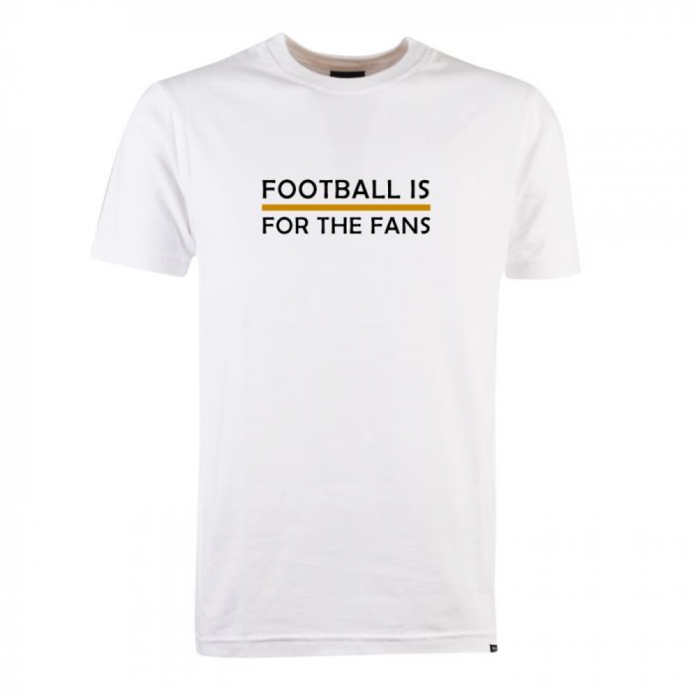 Amber Football is for the Fans - White T-Shirt