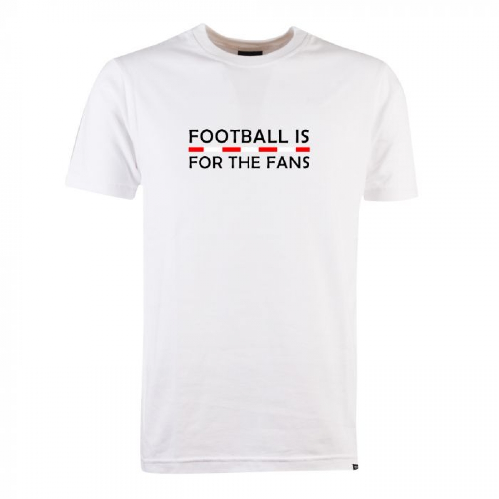 Red/White Football is for the Fans - White T-Shirt