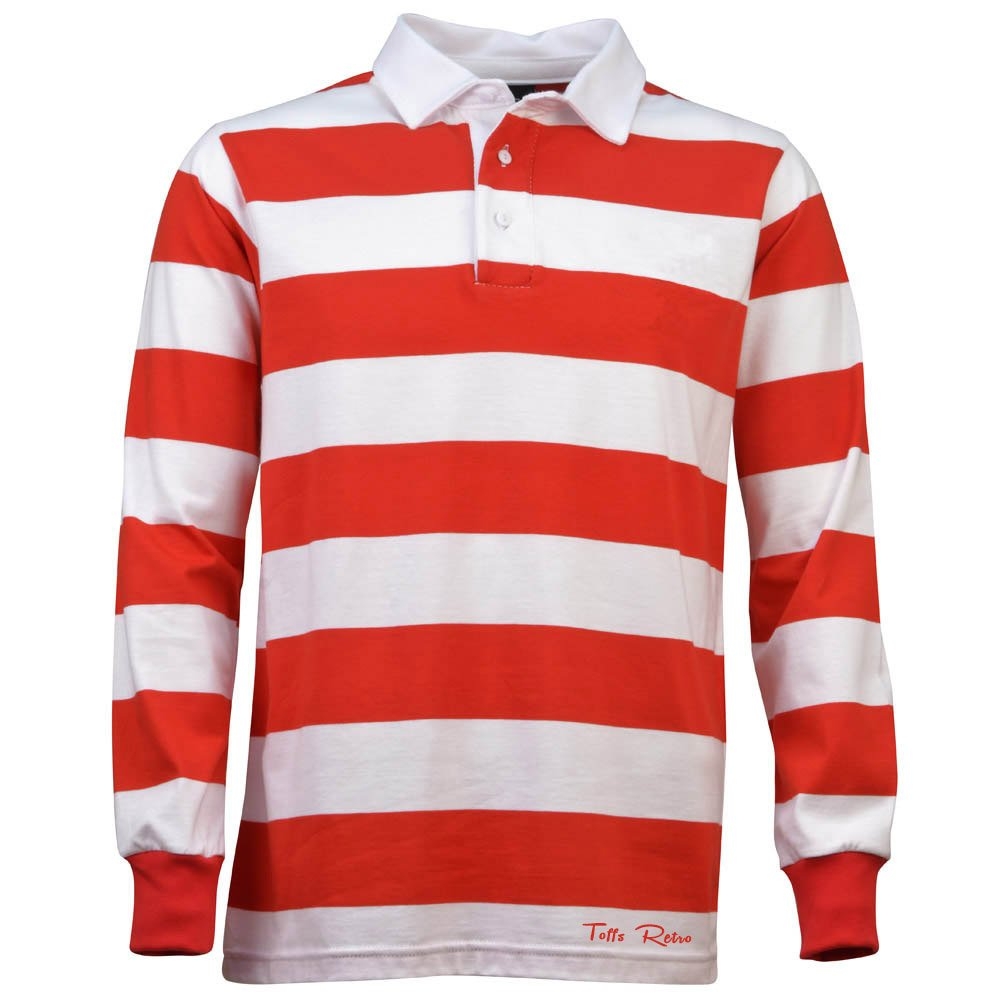 TOFFS Classic Retro Red/White Stripe Long Sleeve Shirt