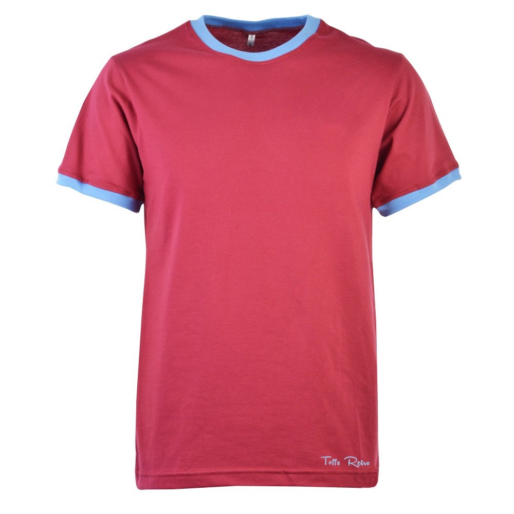 Toffs Retro Maroon/Sky Tee Shirt