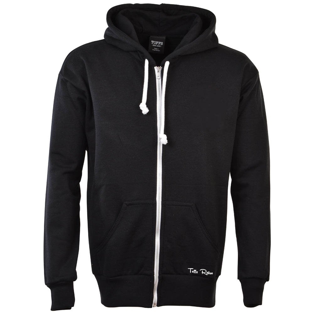 Toffs Retro Black Zipped Hoodie