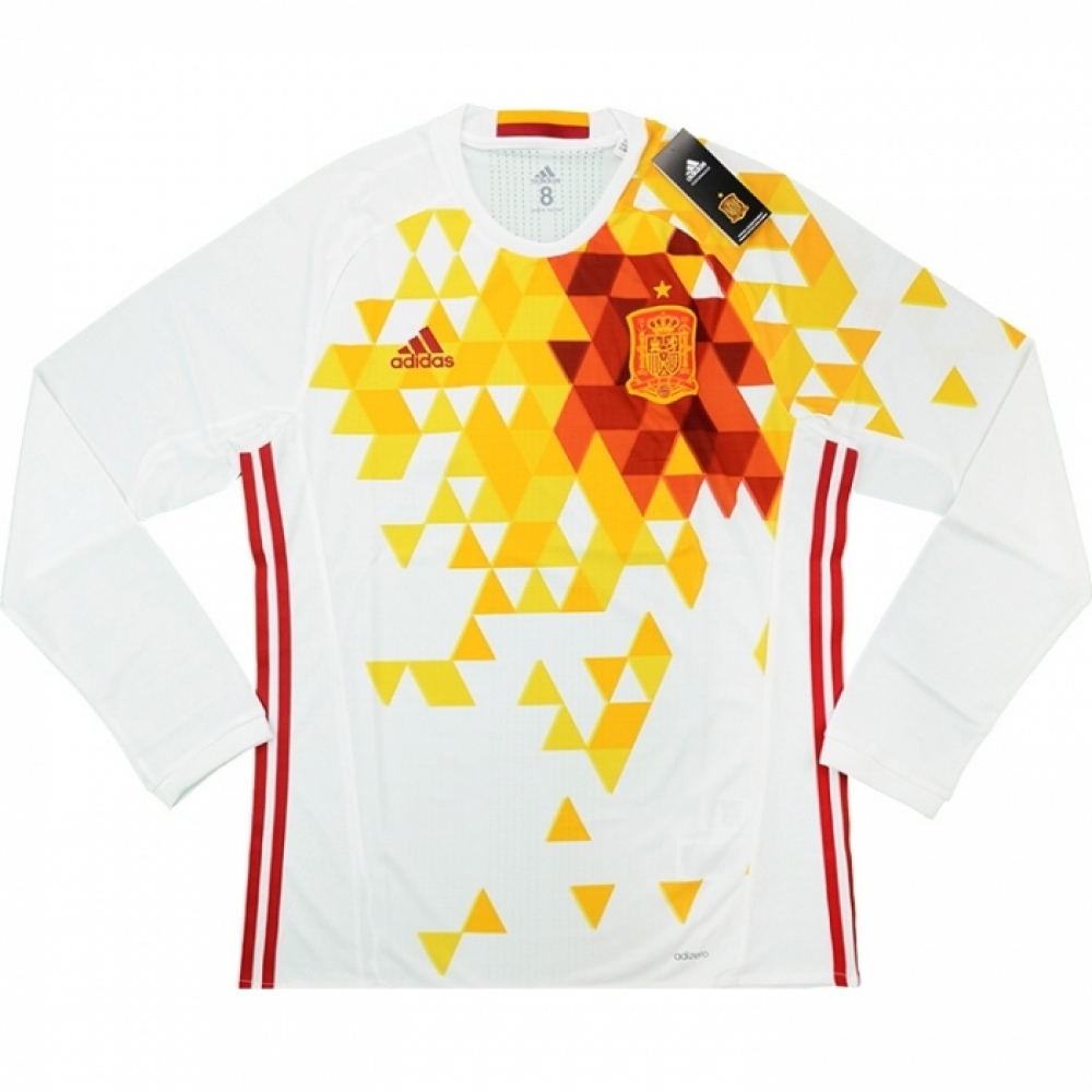 2016-17 Spain Adidas Authentic Away Long Sleeve Football Shirt