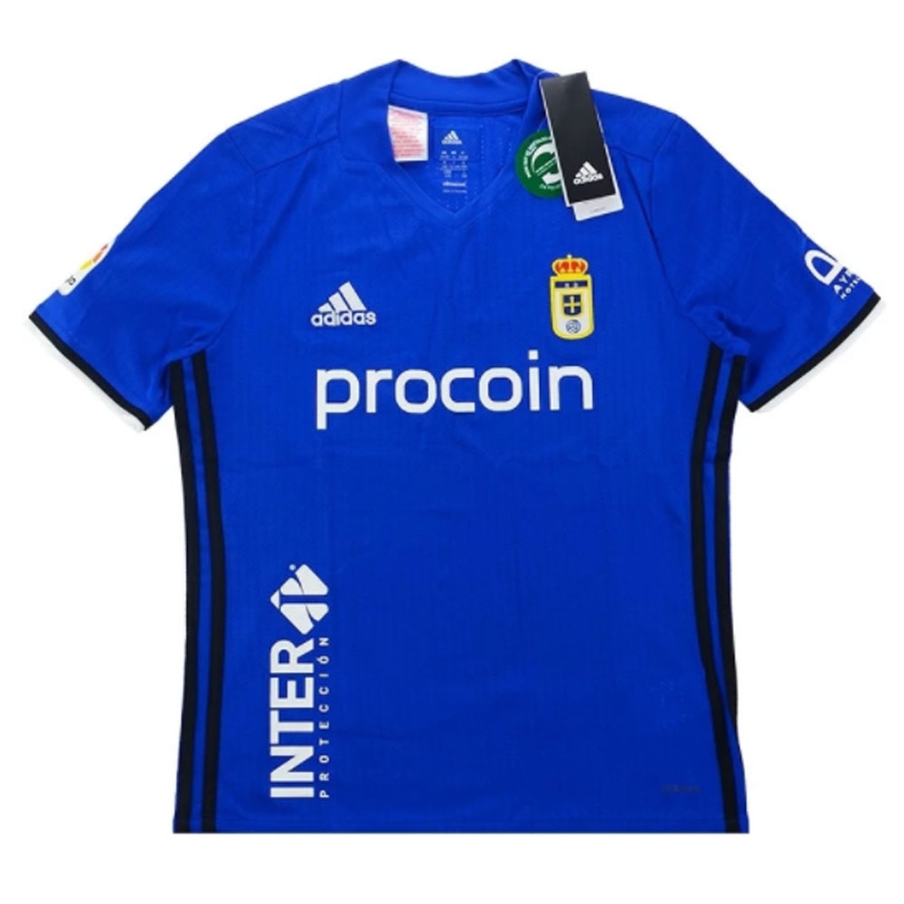 2016-17 Real Oviedo Adidas Home Football Shirt - Kids