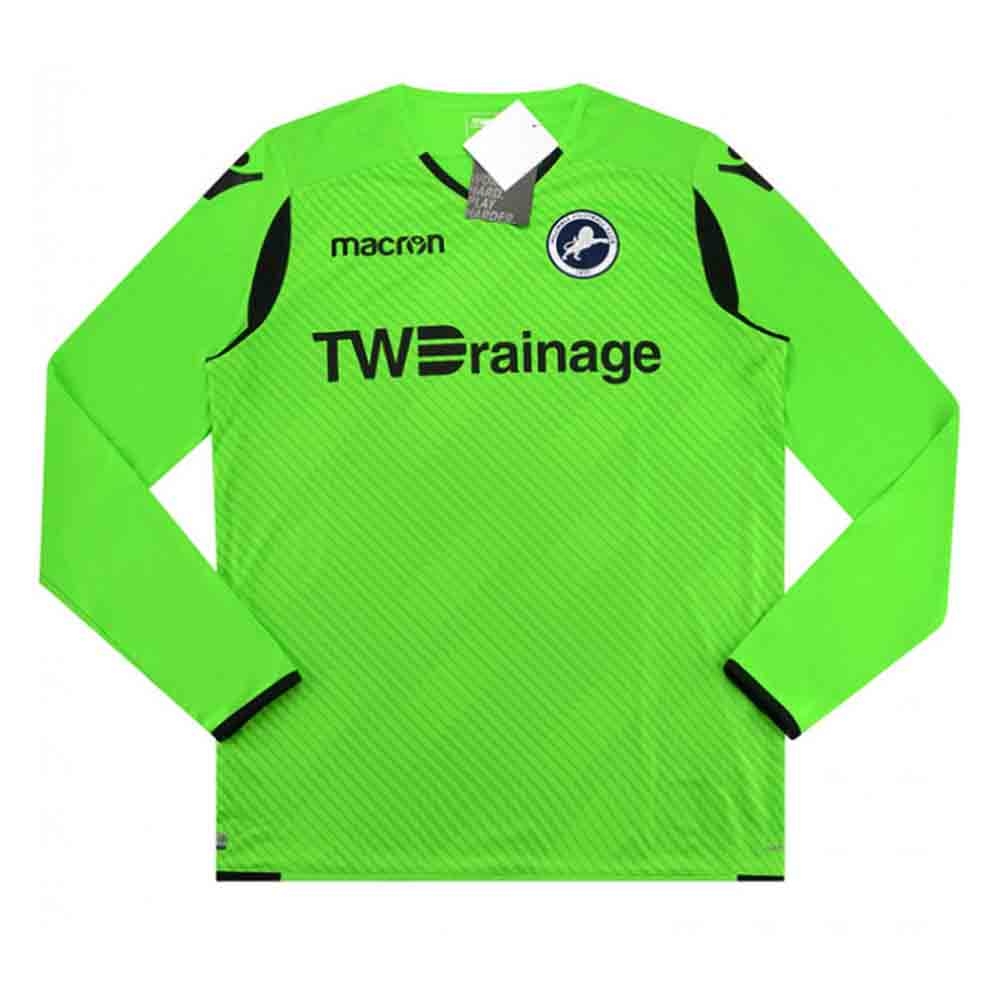 2018-2019 Millwall Macron Authentic Home Long Sleeve Goalkeeper Shirt