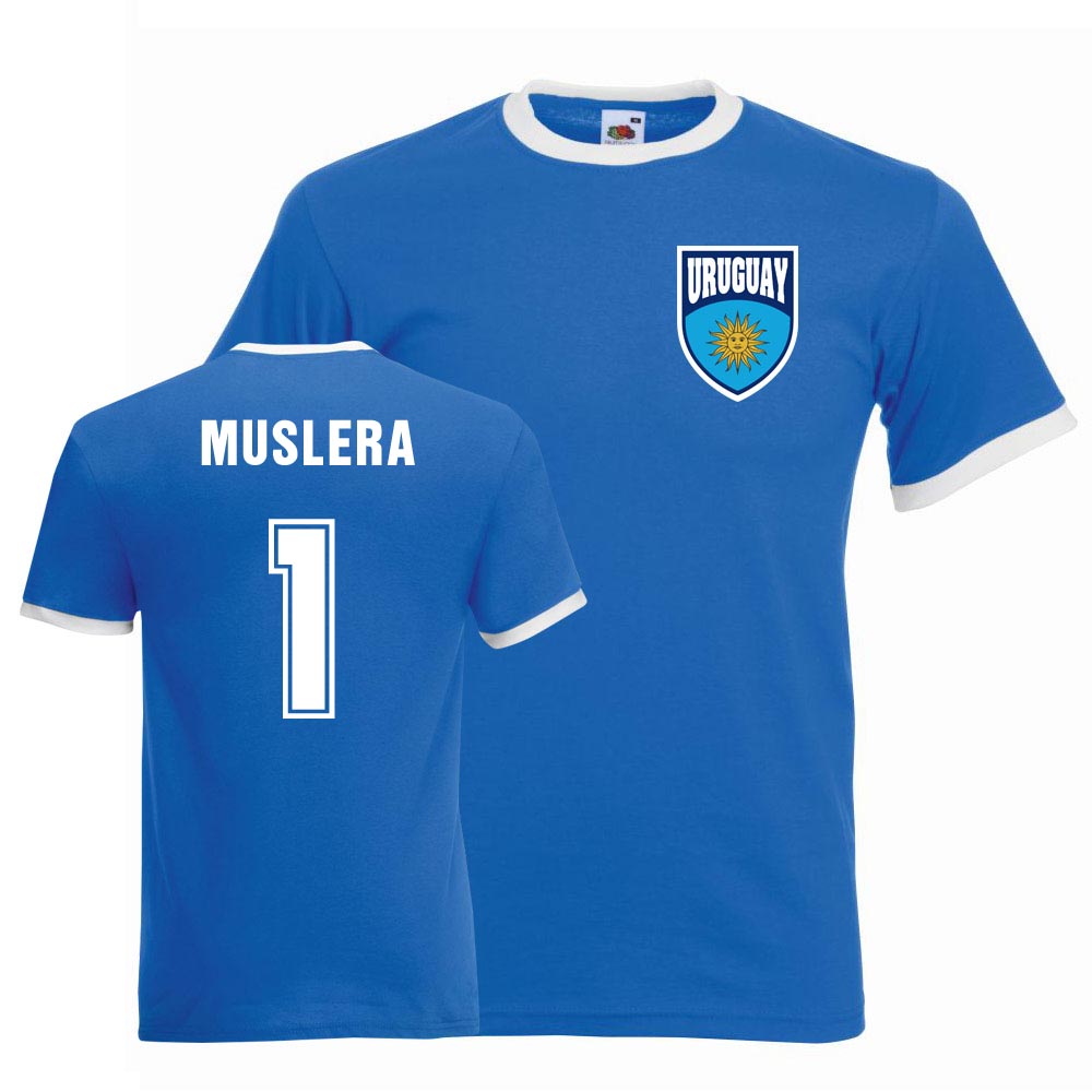 Fernando Muslera Uruguay Ringer Tee (blue)