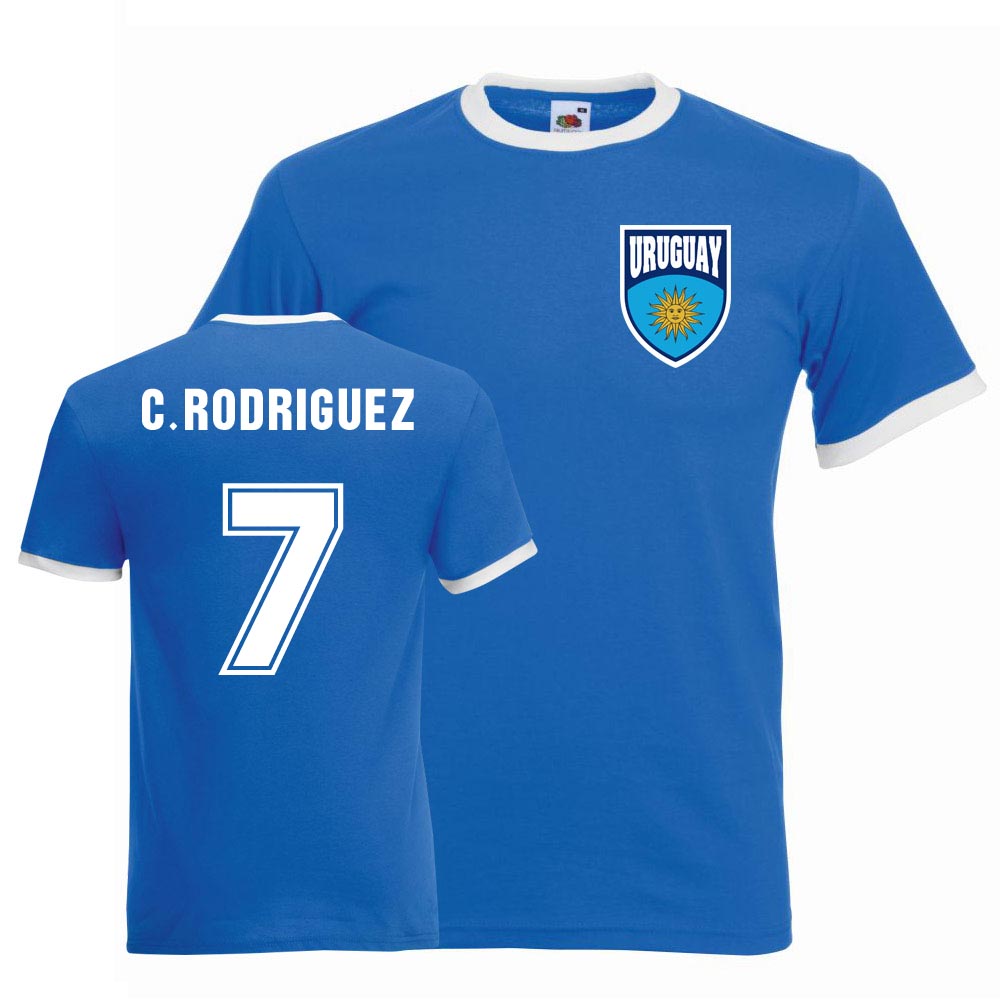 Cristian Rodriguez Uruguay Ringer Tee (blue)