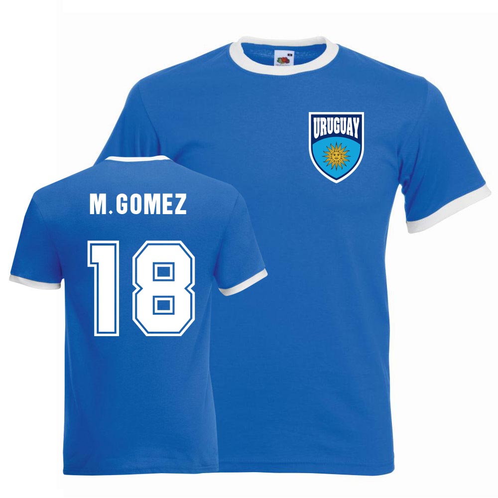 Maxi Gomez Uruguay Ringer Tee (blue)